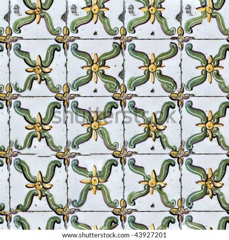 Seamless tile pattern of ancient ceramic tiles. You can create an arbitrary image size by simply concatenating several of these images together. Each edge of this image matches with the opposite edge.