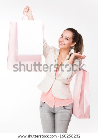 Portrait of a gorgeous fashionable young shopper.