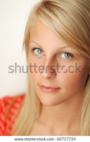 stock photo Beautiful young blonde teen posing for the camera