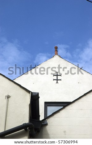 Knights Templar sign on Pack Horse pub, Briggate, Leeds