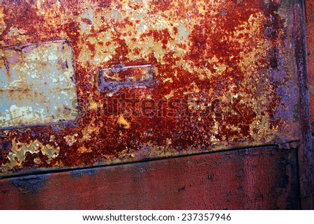 natural metallic background with rust and old paint