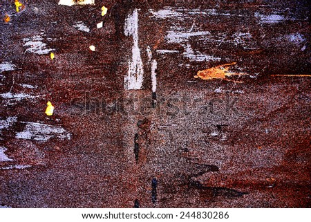 rusty metallic background with shabby and old paint from time to time