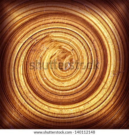 Abstract wood spiral