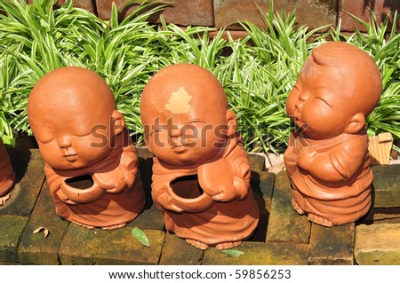 Thai Monk Statues