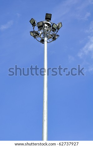 Spot-light tower [stadium lights]  basketball & football  traffic light