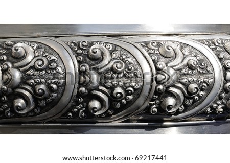 Engraving Thai silver detail Overlapping patterns exotic