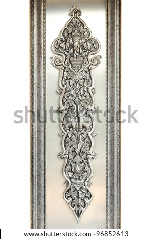 Decorative Art of Lanna Thai. Engraving of the silver value.