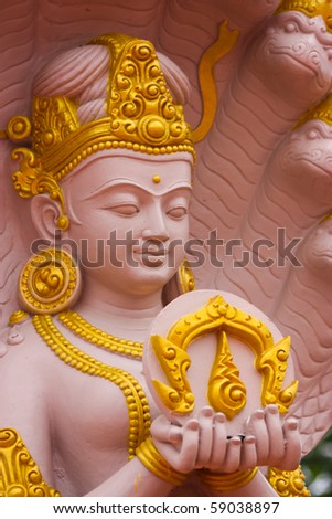 gods image with Naga, the seven-headed snake