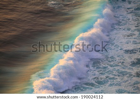 Ocean wave from top view