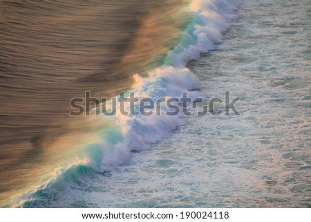 Ocean wave from top view