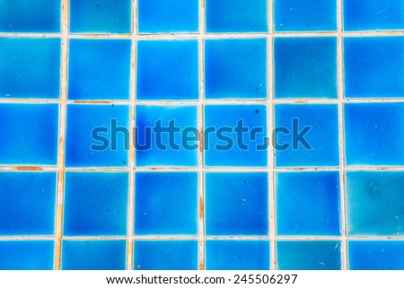 Wall and floor mosaic tiles texture background or swimming pool tiles on wall