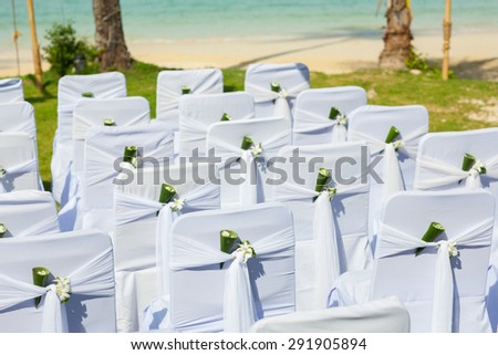 wedding Chair setup for wedding ceremony in Thailand