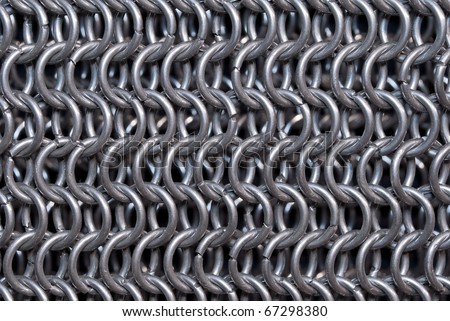 Rows of chain mail rings as a texture