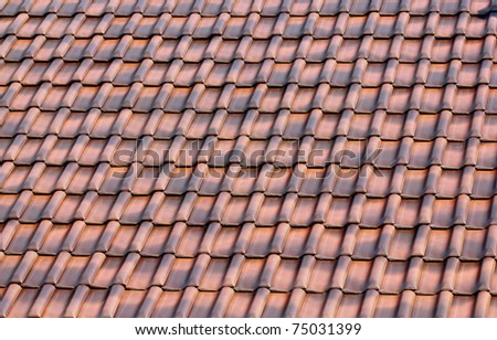 red tiles roof background texture