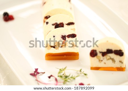 Delicious food on white plate