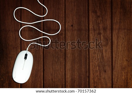 Computer Mouse on Wood