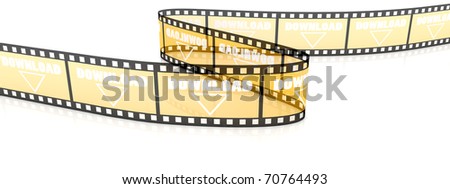 3d film zigzag with word Download on it.