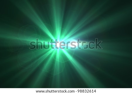 Lens flare abstract background. Asymmetric light rays