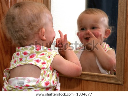 Baby And Mirror