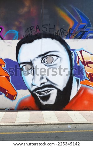 ADELAIDE, AUSTRALIA - OCTOBER 21ST 2014: Street art by unidentified artist. Adelaide local councils recognises the importance of street art in creating a vibrant city.