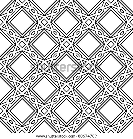 celtic monochrome seamless pattern