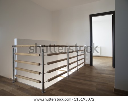 Modern house stairs fence