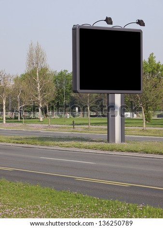 Advertising street blank board
