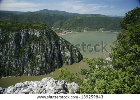 Landscape of national park Djerdap in Serbia