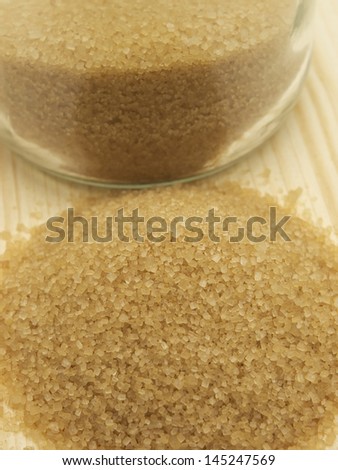Yellow sugar of sugar cane