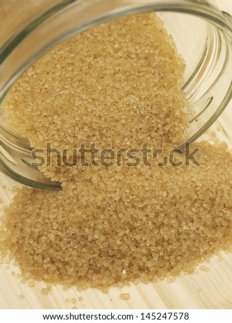 Yellow sugar of sugar cane