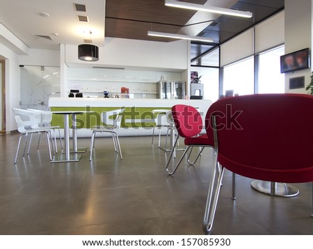 Game room and cafe bar interior