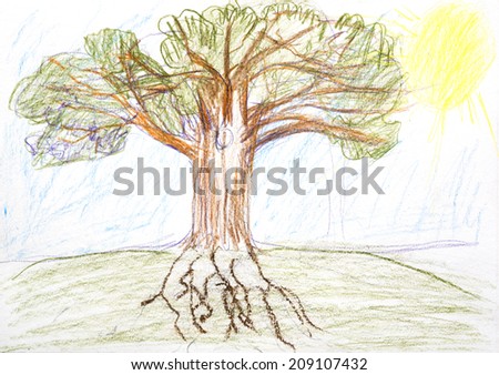 Child drawing of tree