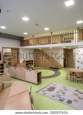 Interior of day nursery ( kindergarten)