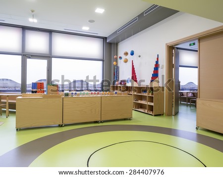 Interior of day nursery ( kindergarten)