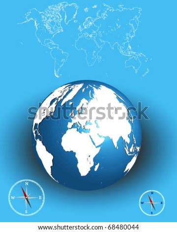 World+map+globe+vector