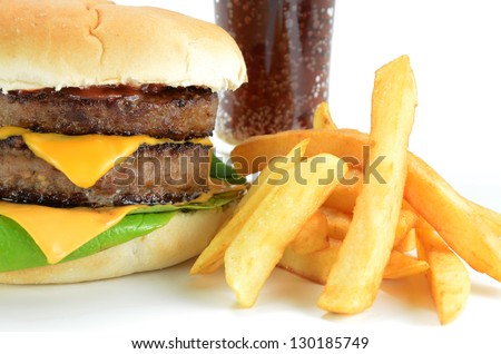 Cheese Burger and Chips