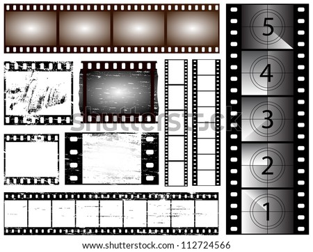 35mm and 135 still camera and cinema film strips