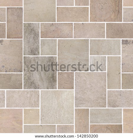 Repeating Tileable Wallpaper Pavers Background. Continuous Pattern Left, Right, Up And Down