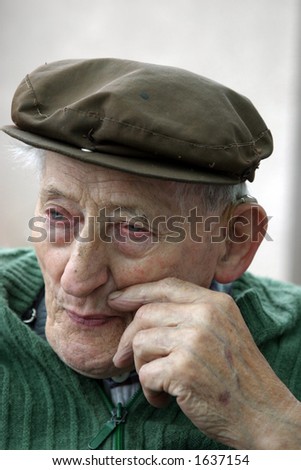 Sad old man