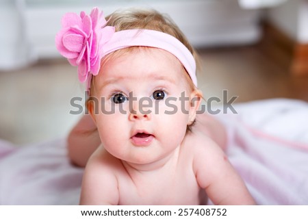 Portrait of adorable baby girl Portrait of adorable baby girl