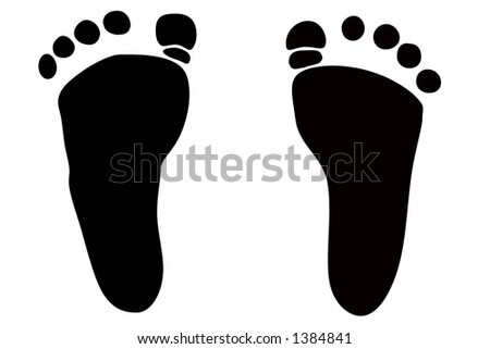 free baby clipart footprints