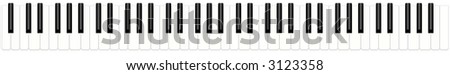 an illustrations of a piano keyboard on a white background