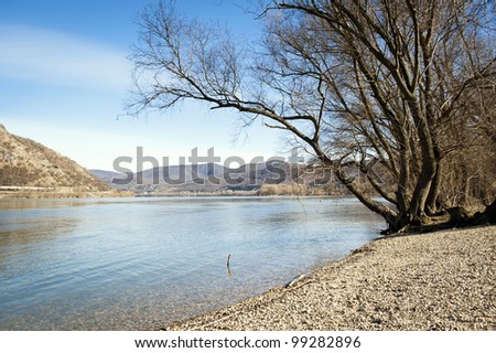 The bank of the river by Danube