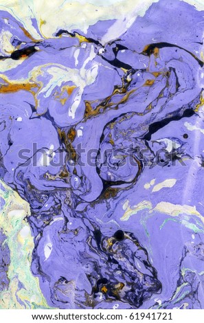 Background Texture, Marbled Paper in Purples, Blue, Black and White.