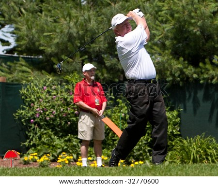 CROMWELL, CT - JUNE 27: Golfer Billy Mairfair tees off on the 10th tee at the Travelers Championship at TPC River Highlands Golf Course on June 27, 2009 in Cromwell, CT