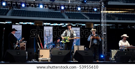 DALLAS - MAY 17.  Eleven Hundred Springs plays country music at the Cowboys Stadium on May 17, 2010 at Dallas, Texas.