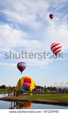 EL PASO, TEXAS- MAY 29.  The 25th annual KLAQ International Balloonfest was held at Grace Gardens with over 30 hot air balloons launched on the morning of May 29, 2010 in El Paso, Texas.