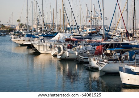small yachts in a Larnaka harbor