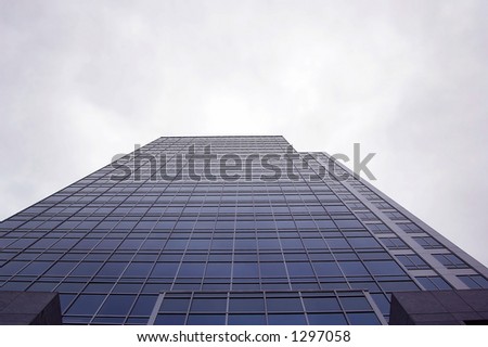 Looking up a tall skyscraper