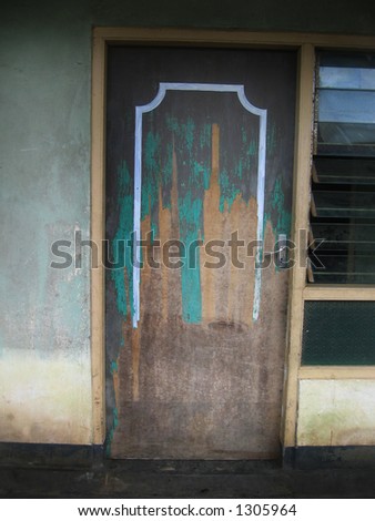 broken door bali indonesia